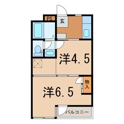 運転試験場入口 徒歩8分 2階の物件間取画像